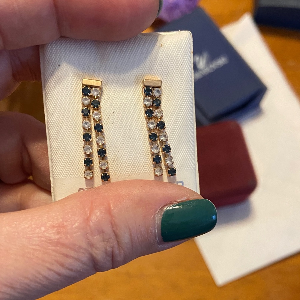 Elegant Gold and Black Earrings